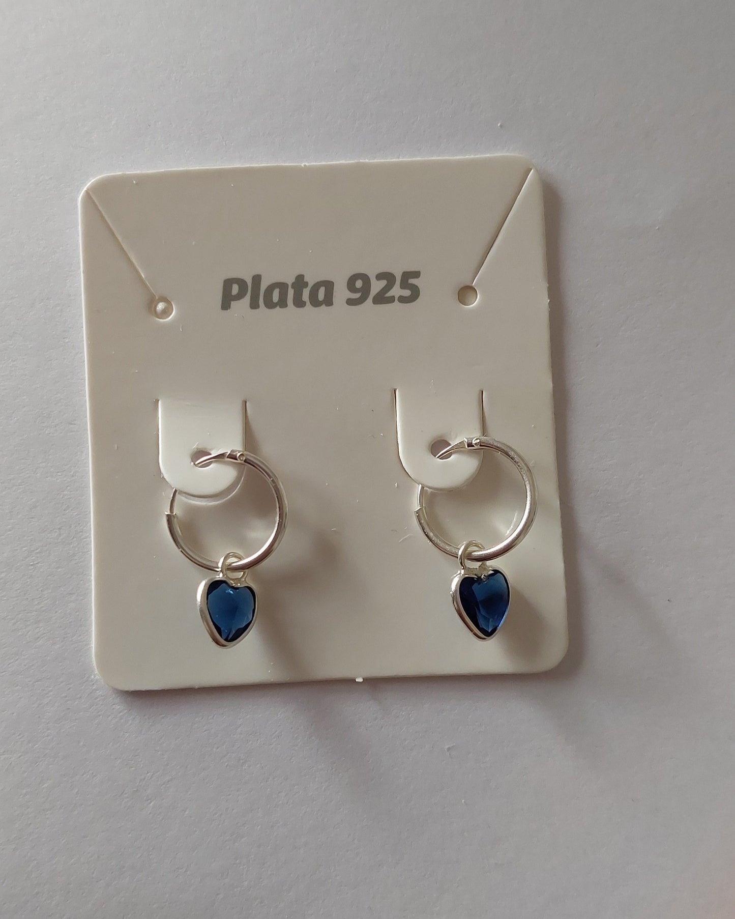 Aros con Corazón Azul