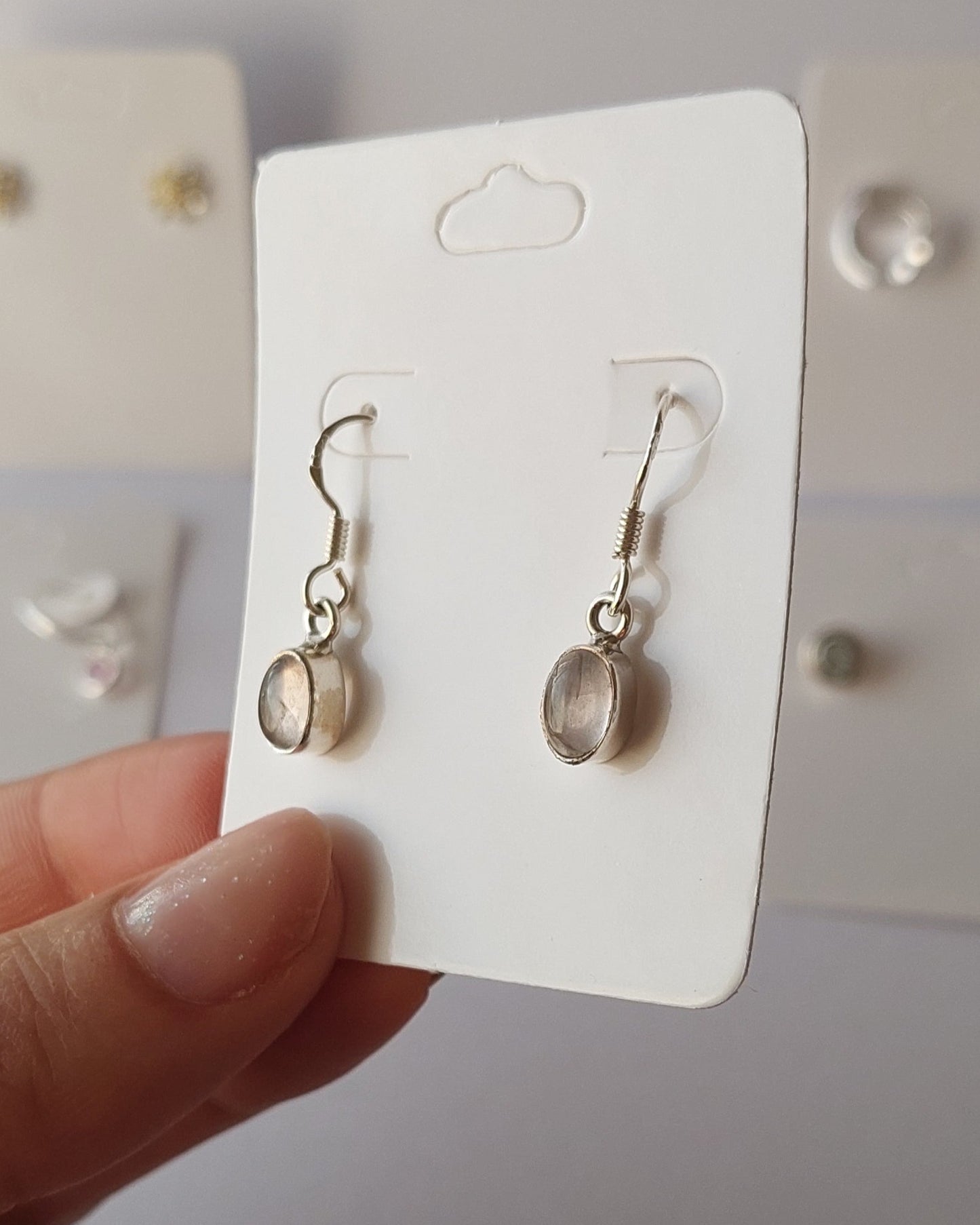 Caravanas Cuarzo rosa