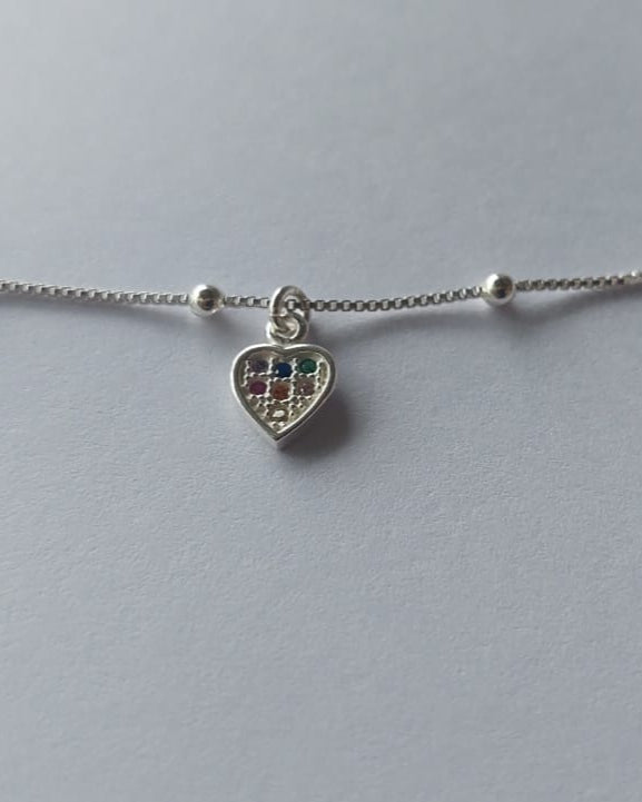 Pulsera con Dijes de Corazón