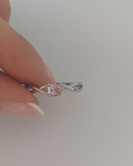 Anillo Mery con Circonia Rosa