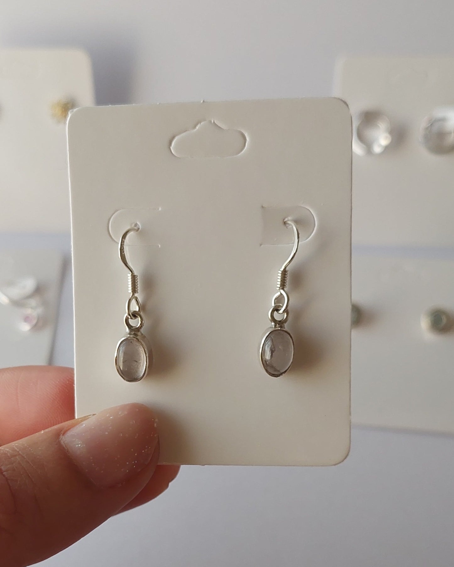 Caravanas Cuarzo rosa