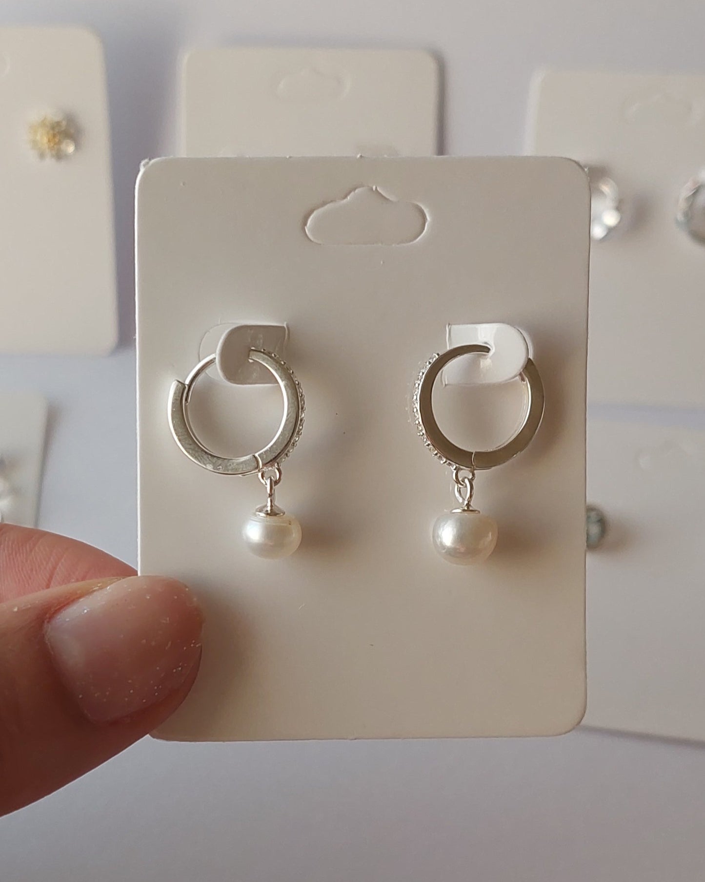 Aros con perla madre