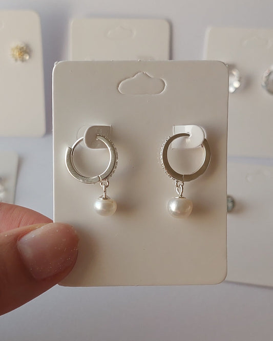 Aros con perla madre