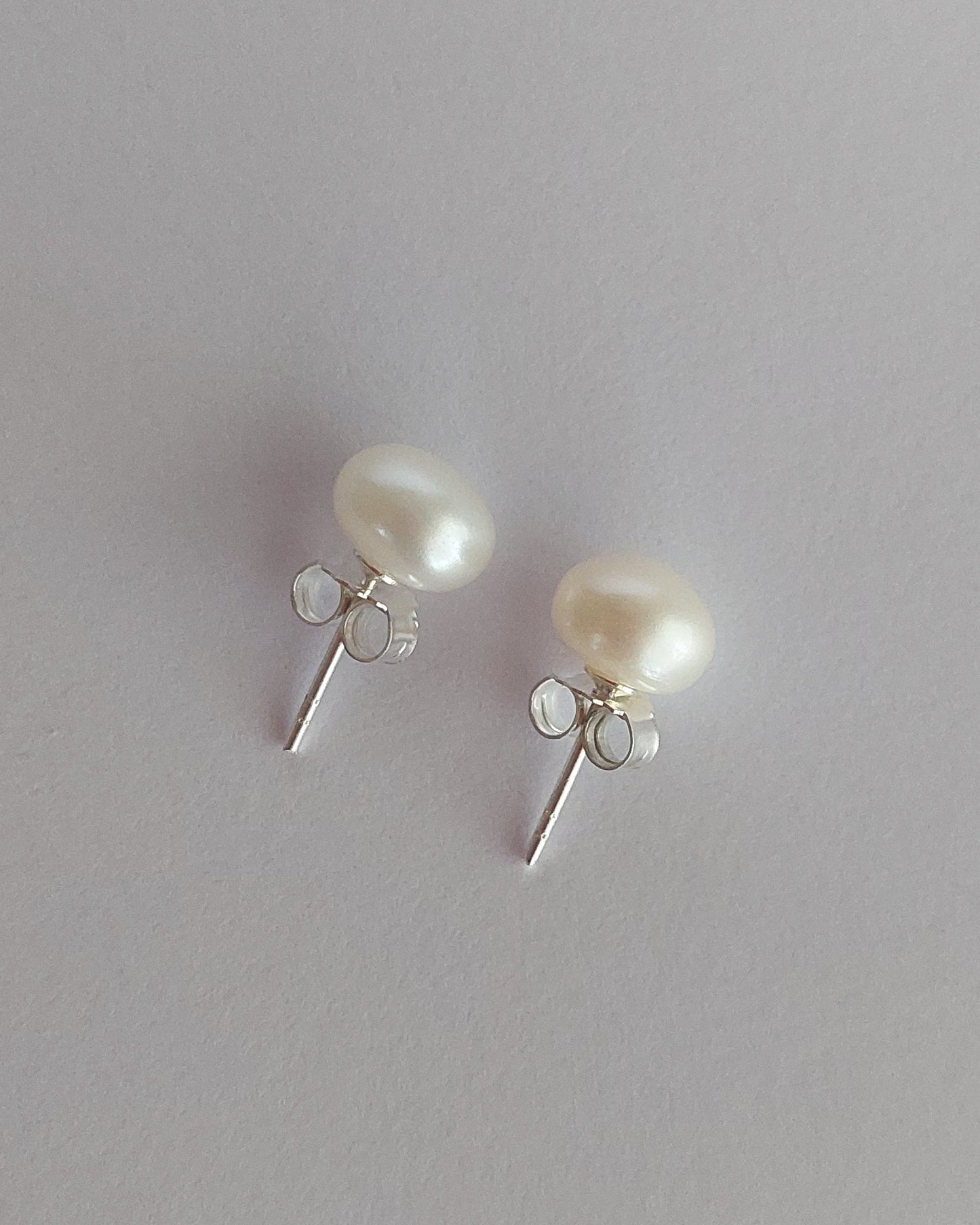 Caravanas con Perlas de Río 8 mm