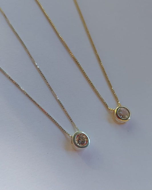 Cadena con Punto de Luz - Plata 925 – Baño en Oro 18K