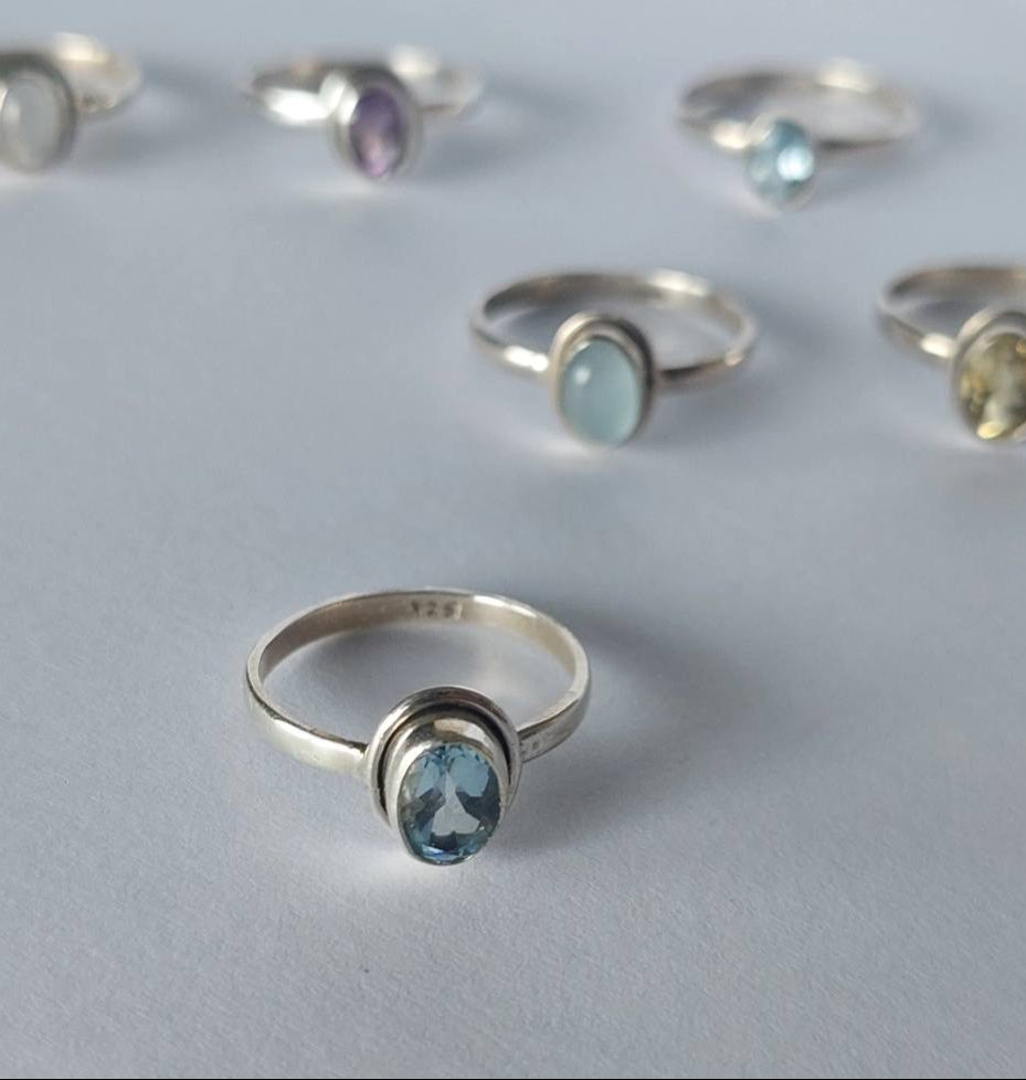 Topacio en anillo de plata: Elegancia y significado ✨