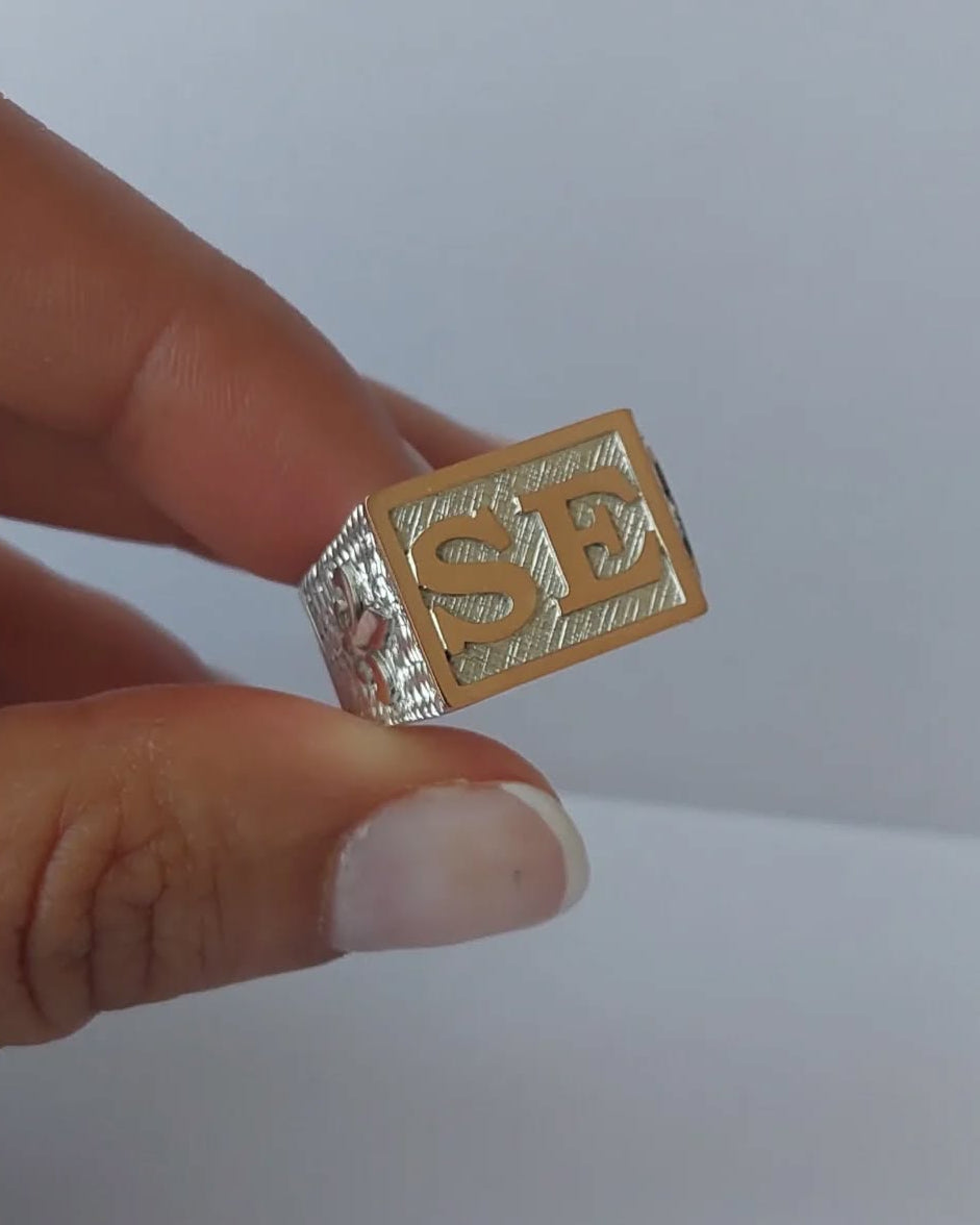 Anillo mesa rectangular Hombre