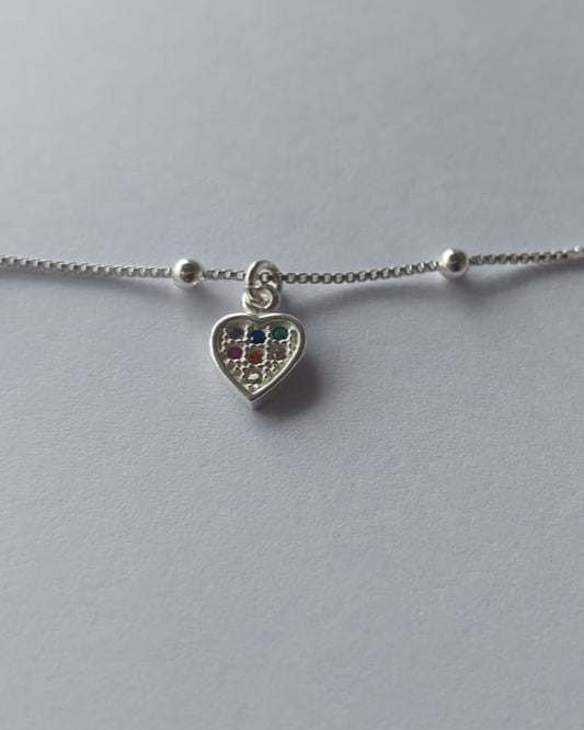 Pulsera con Dijes de Corazón