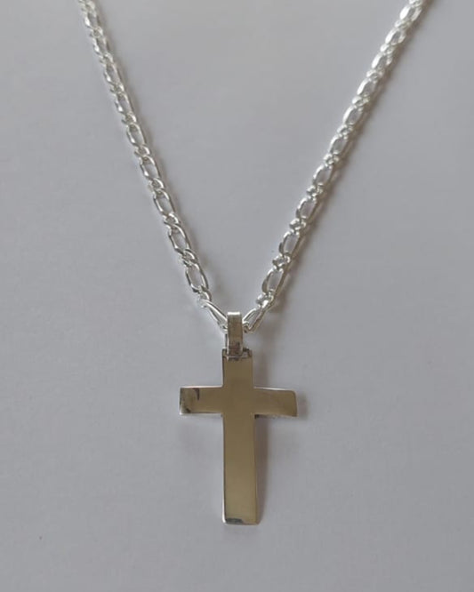 Cruz con cadena maciza
