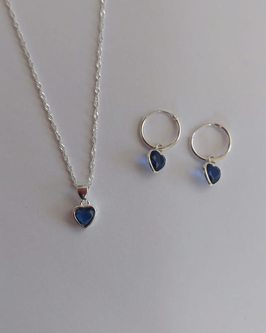 Conjunto Corazón azul