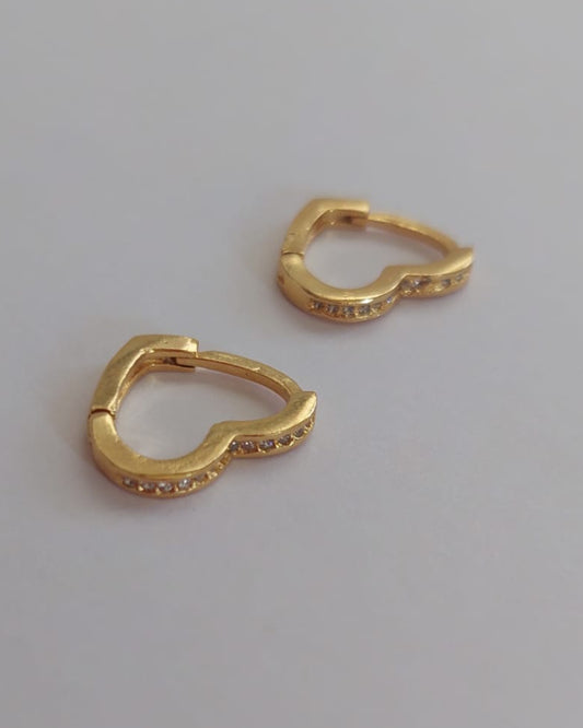 Aros corazon con circonia