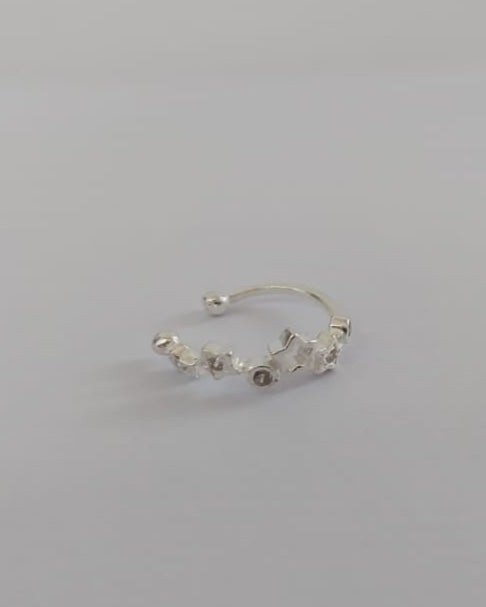 Ear cuff estrella y destellos